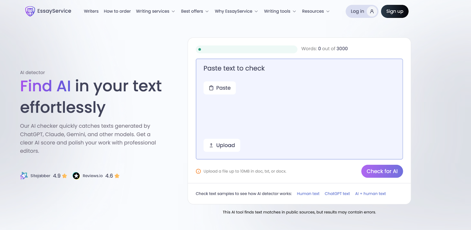 EssayService AI Detector - AI tools EssayService AI Detector - AI tools