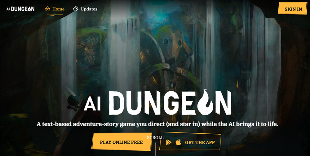 Best ChatGPT apps - AI Dungeon