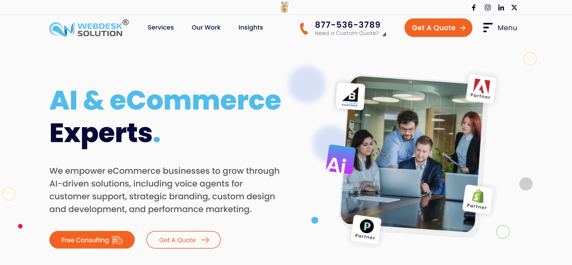 WebDesk Shopify speed optimization service 