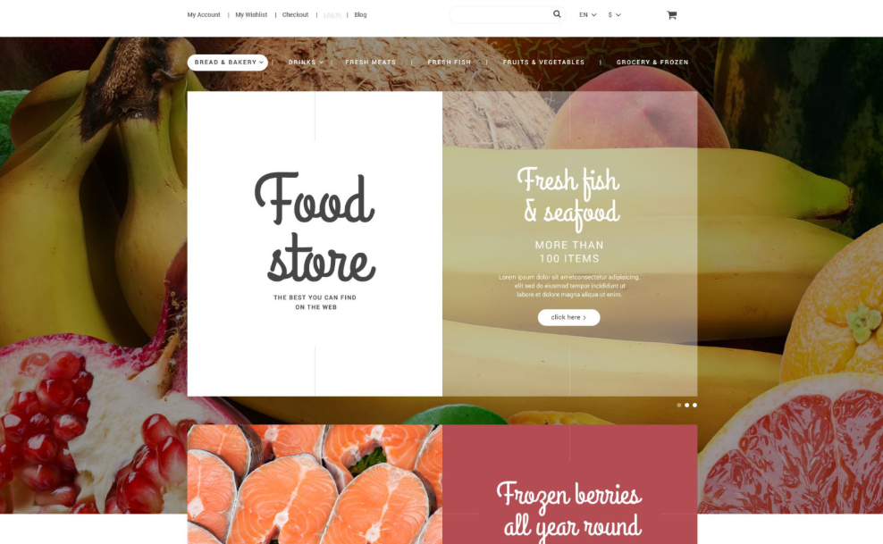 Up-to-Date Online Food Store & Restaurant Magento Theme