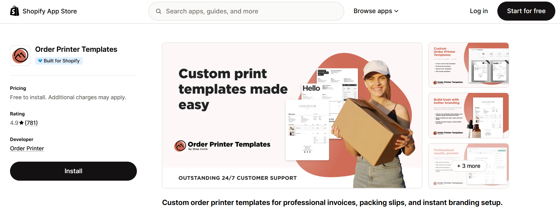 Order Printer Templates