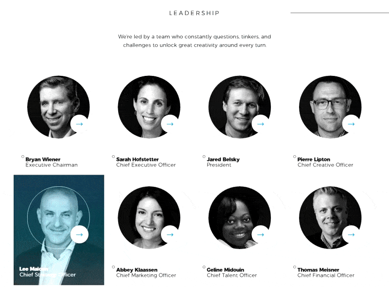 360i awesome team page meet the team page example 360i awesome team page