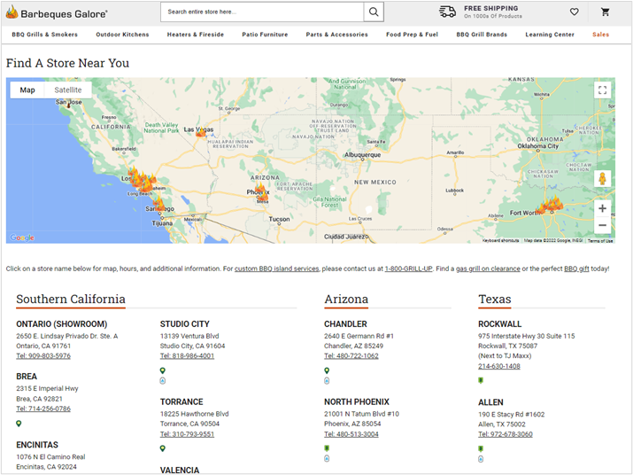 google map on a magento 2 site