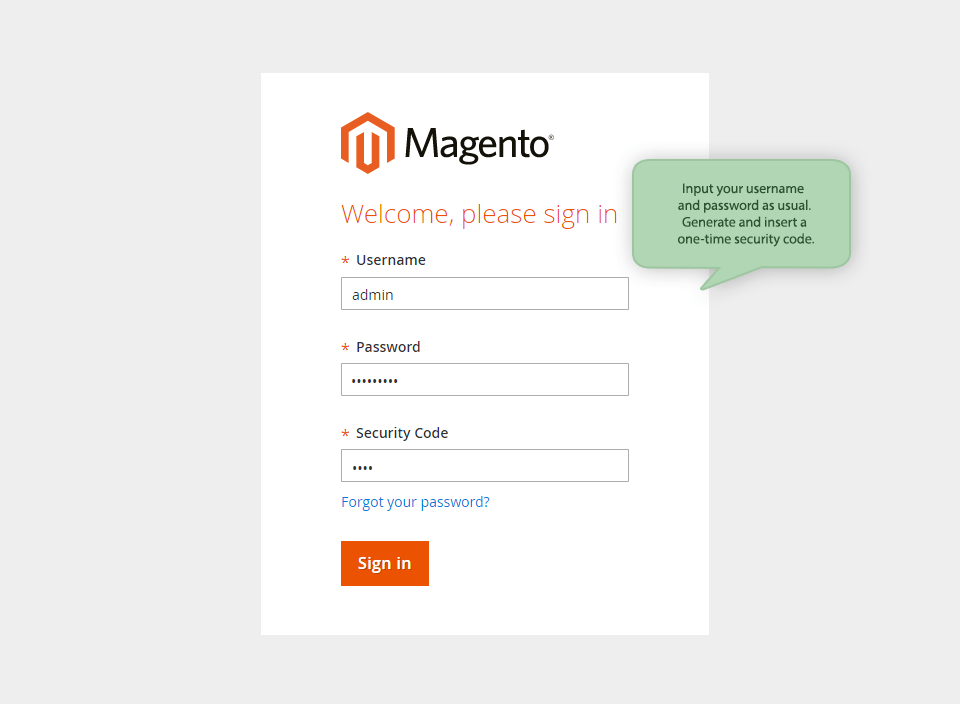 login with two-factor authentication