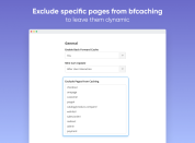 eliminate particular pages from caching to avoid issues with dynamic content 