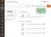 specify email templates for each store view