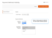 set flexible limitation by customer groups