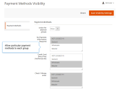 allow different payment methods for customer groups