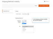 adjust shipping methods visibility