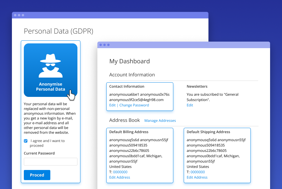 gdpr anonymise personal data in m2 plugin gdpr anonymise personal data