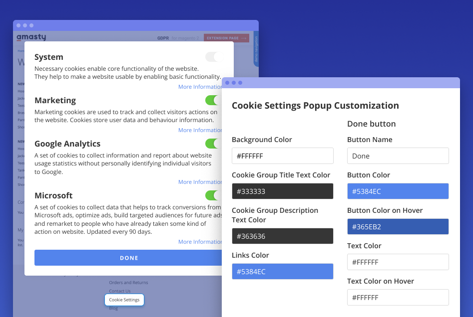 customize cookie bar gdpr cookie in magento 2