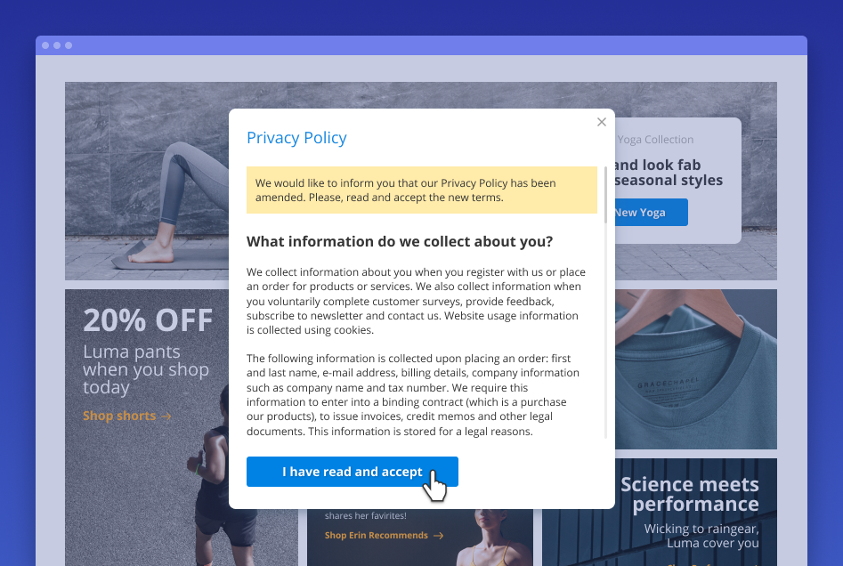 gdpr privacy policy m2 module magento 2 gdpr compliance