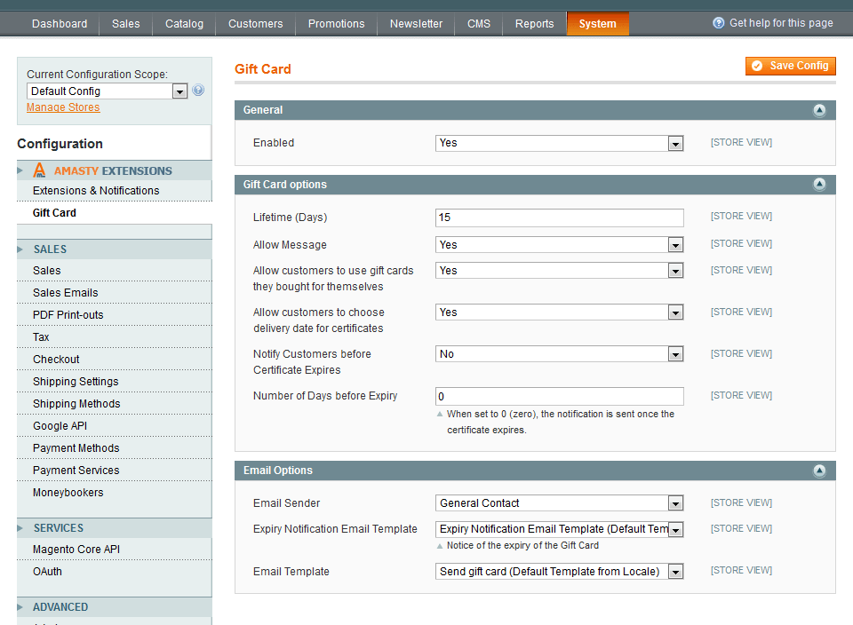 gift card magento 2 gift card category