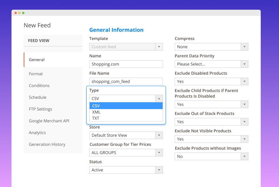 description-custom-feed