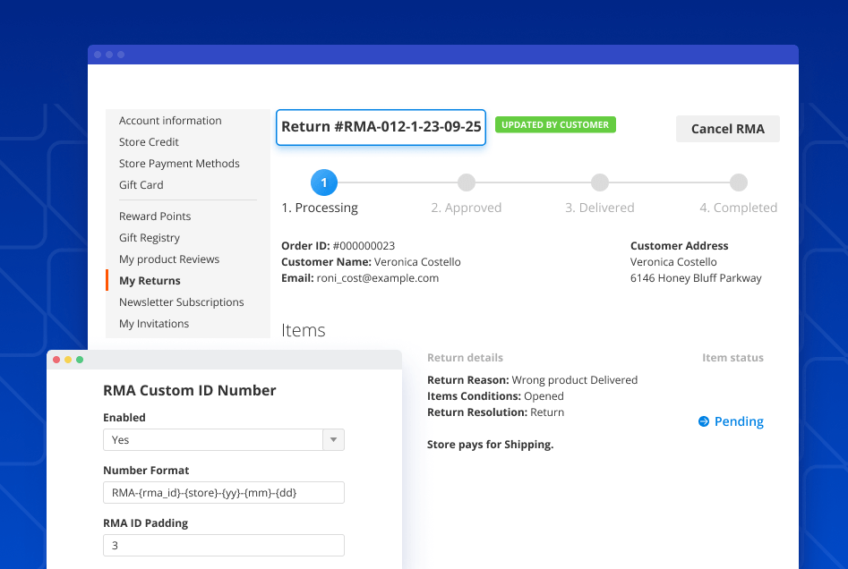 custom rma request numbers magento 2 rma custom rma numbers