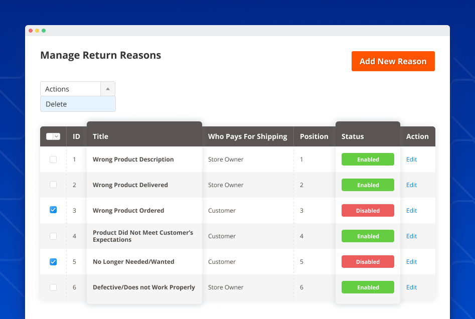 magento 2 rma reasons rma return reasons