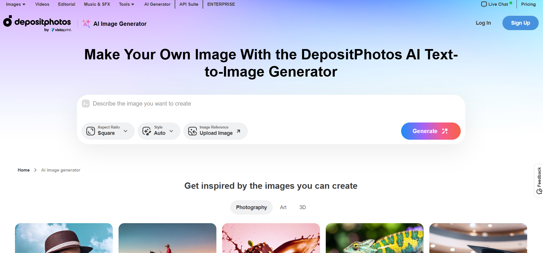 AI tools – DepositPhotos AI