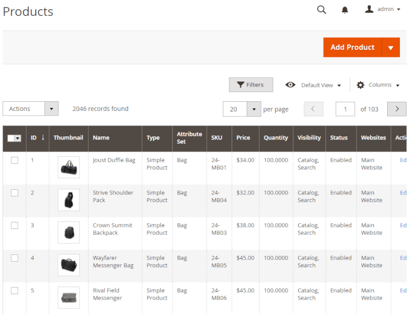 products-catalog-magento