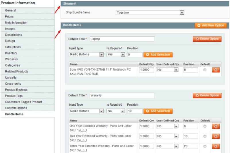magento-shipment-bundle-item