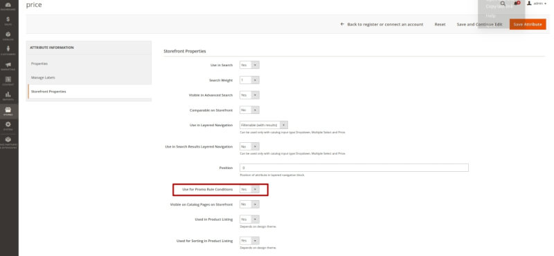 use for promo rules condition