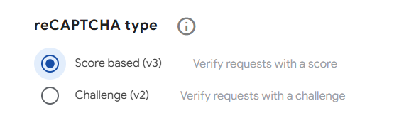 recaptcha updated from v2 to v3